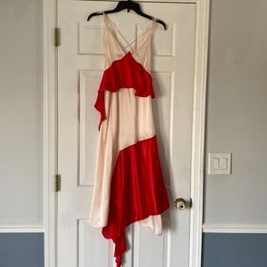 100% silk, asymmetrical Each x Other midi dress